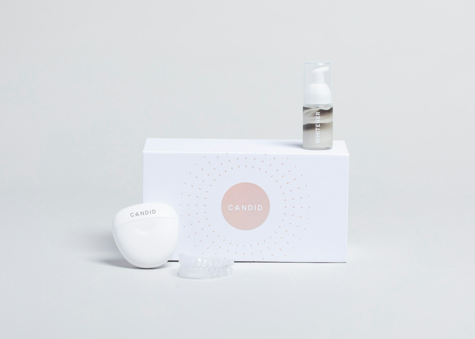 white plastic bottle on white box